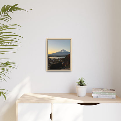 Mount Fuji at Sunset Framed Canvas Print — Japanese Landscape Wall Art