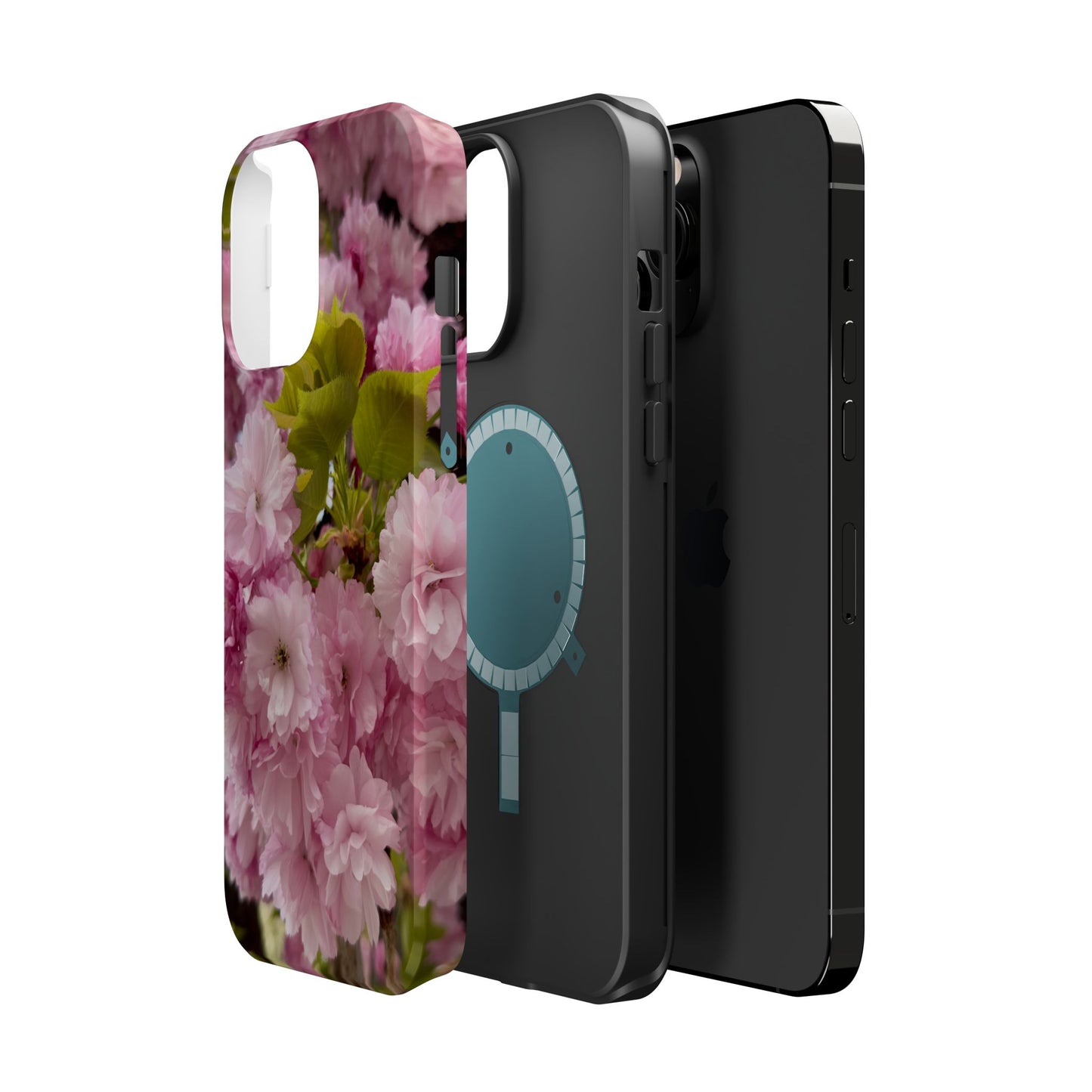 Cherry Blossoms Magnetic Floral Phone Cases, Impact-Resistant Phone Covers, Pink Cherry Blossom Cases, Unique Tech Accessories, Cute Gift for Her