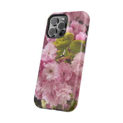 Cherry Blossoms Magnetic Floral Phone Cases, Impact-Resistant Phone Covers, Pink Cherry Blossom Cases, Unique Tech Accessories, Cute Gift for Her