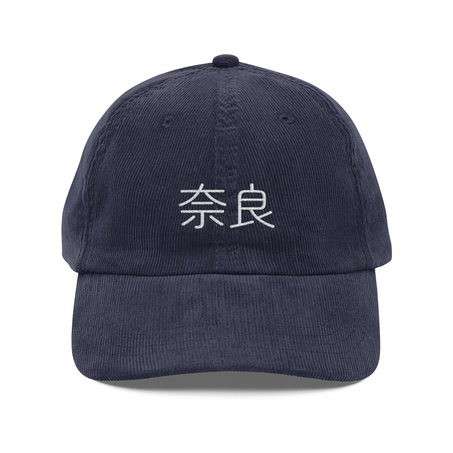 Nara Kanji Corduroy Hat – 奈良 Embroidered Japan City Cap