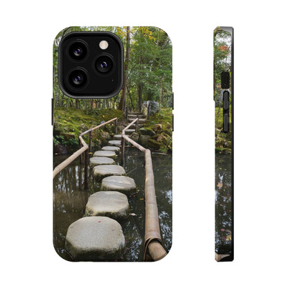 Nanzen-Ji Kyoto Stone Stepping Stones Impact-Resistant Phone Cases with Nature Design, Eco-Friendly Gift, Travel Accessories, Hiking Gear, Unique Phone Cover