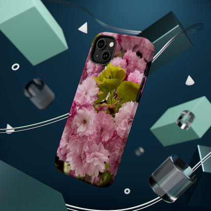 Cherry Blossoms Magnetic Floral Phone Cases, Impact-Resistant Phone Covers, Pink Cherry Blossom Cases, Unique Tech Accessories, Cute Gift for Her