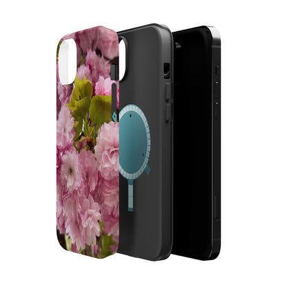Cherry Blossoms Magnetic Floral Phone Cases, Impact-Resistant Phone Covers, Pink Cherry Blossom Cases, Unique Tech Accessories, Cute Gift for Her