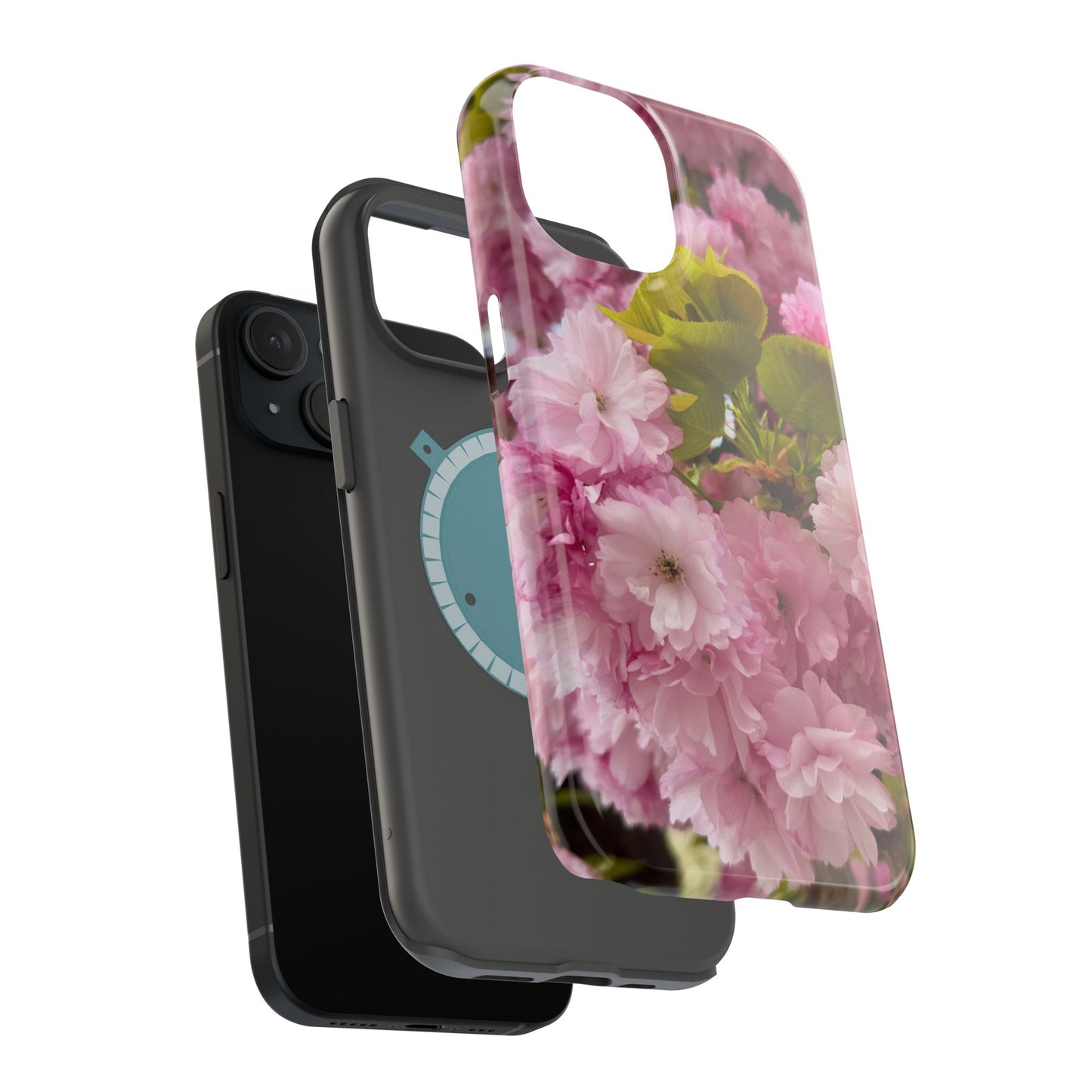 Cherry Blossoms Magnetic Floral Phone Cases, Impact-Resistant Phone Covers, Pink Cherry Blossom Cases, Unique Tech Accessories, Cute Gift for Her
