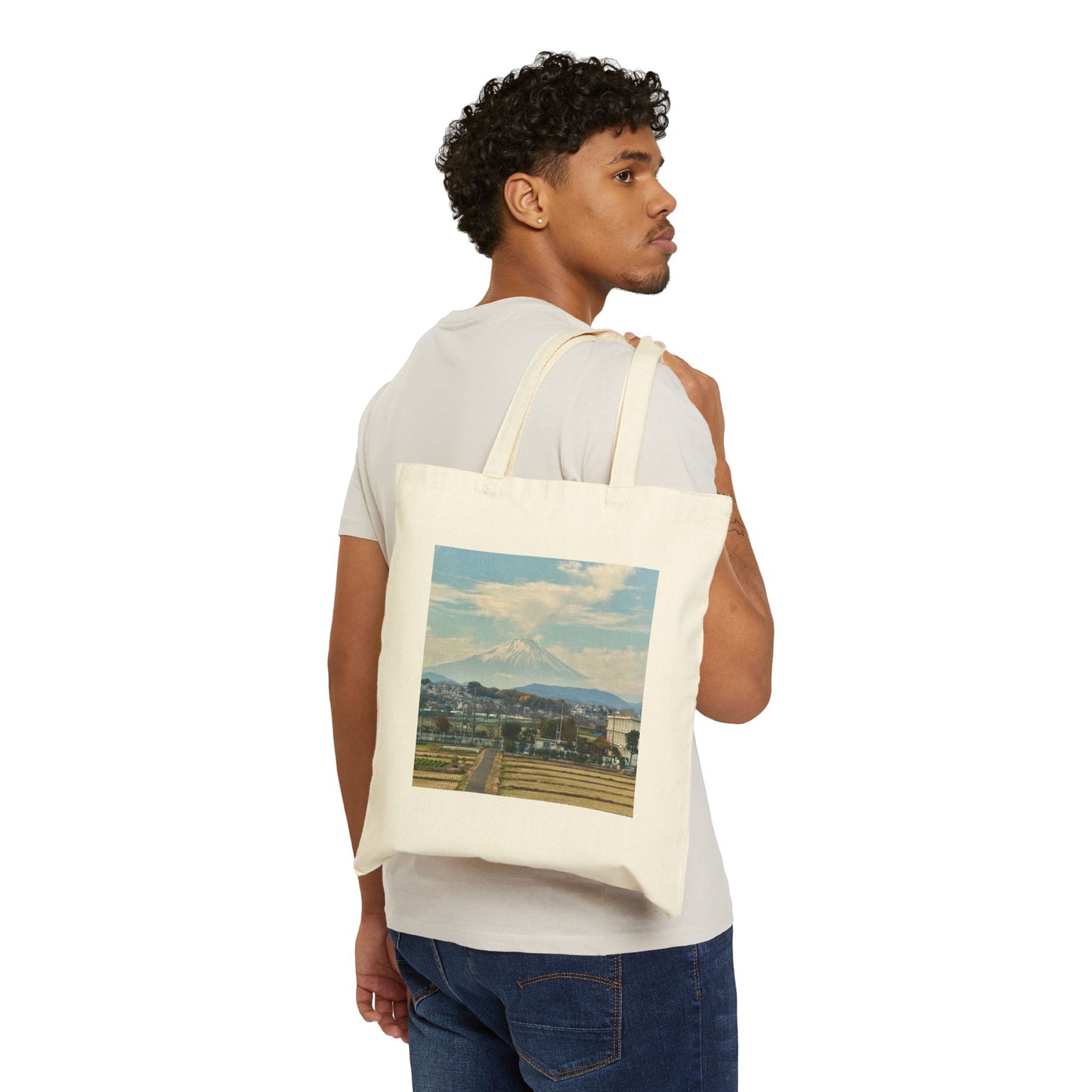 Mount Fuji Canvas Tote Bag — Japanese Mountain Travel Bag