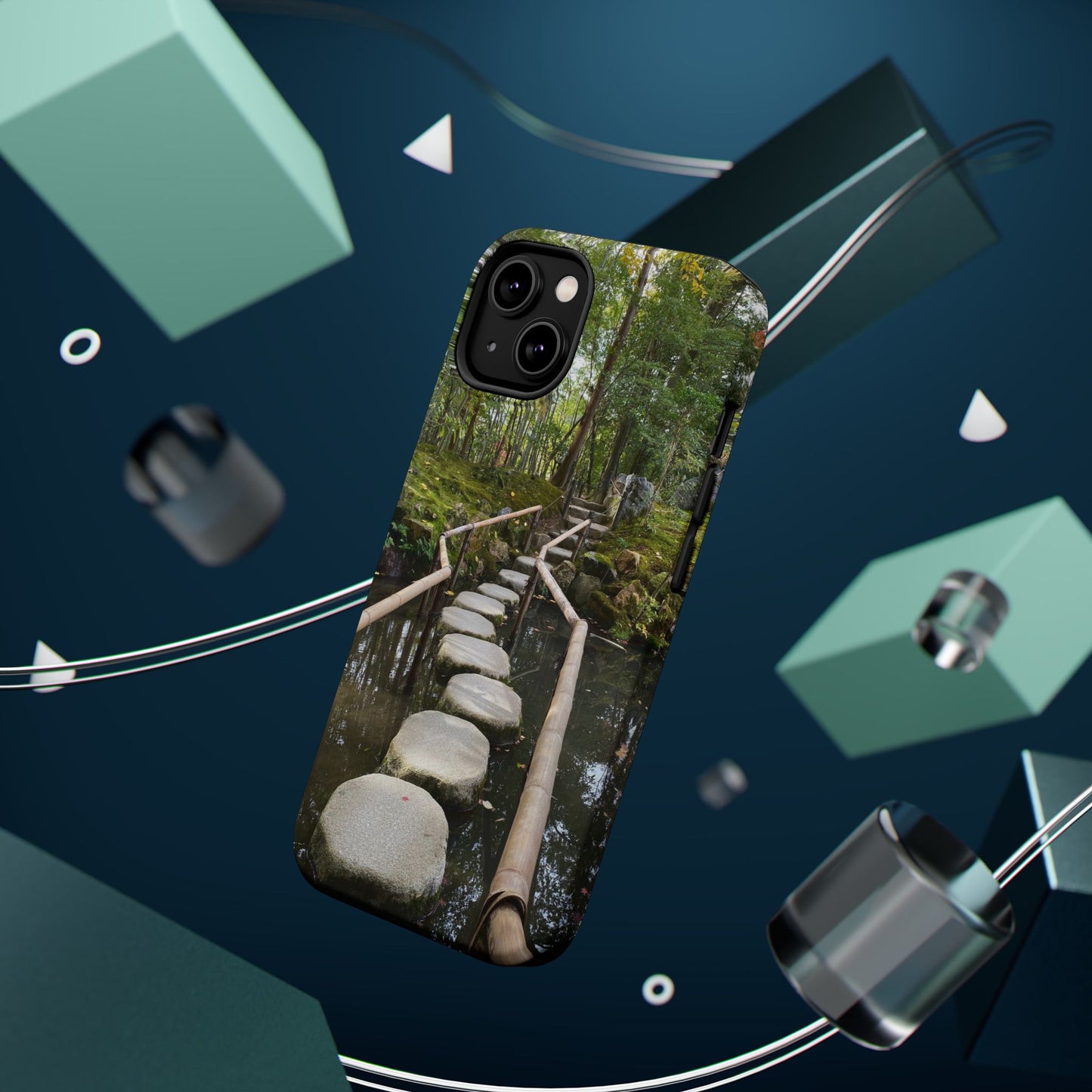 Nanzen-Ji Kyoto Stone Stepping Stones Impact-Resistant Phone Cases with Nature Design, Eco-Friendly Gift, Travel Accessories, Hiking Gear, Unique Phone Cover