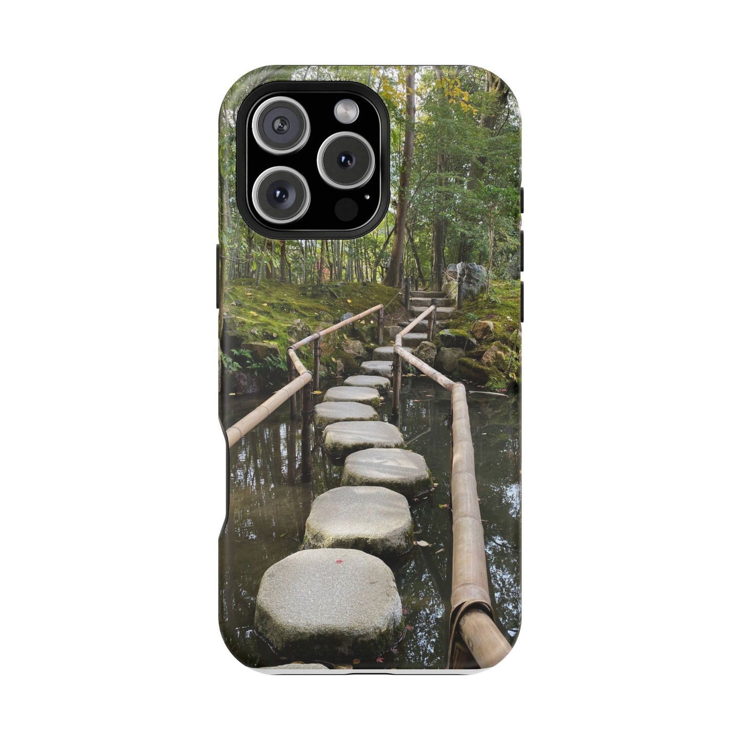 Nanzen-Ji Kyoto Stone Stepping Stones Impact-Resistant Phone Cases with Nature Design, Eco-Friendly Gift, Travel Accessories, Hiking Gear, Unique Phone Cover