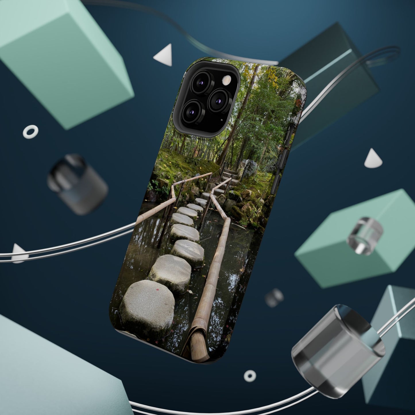 Nanzen-Ji Kyoto Stone Stepping Stones Impact-Resistant Phone Cases with Nature Design, Eco-Friendly Gift, Travel Accessories, Hiking Gear, Unique Phone Cover