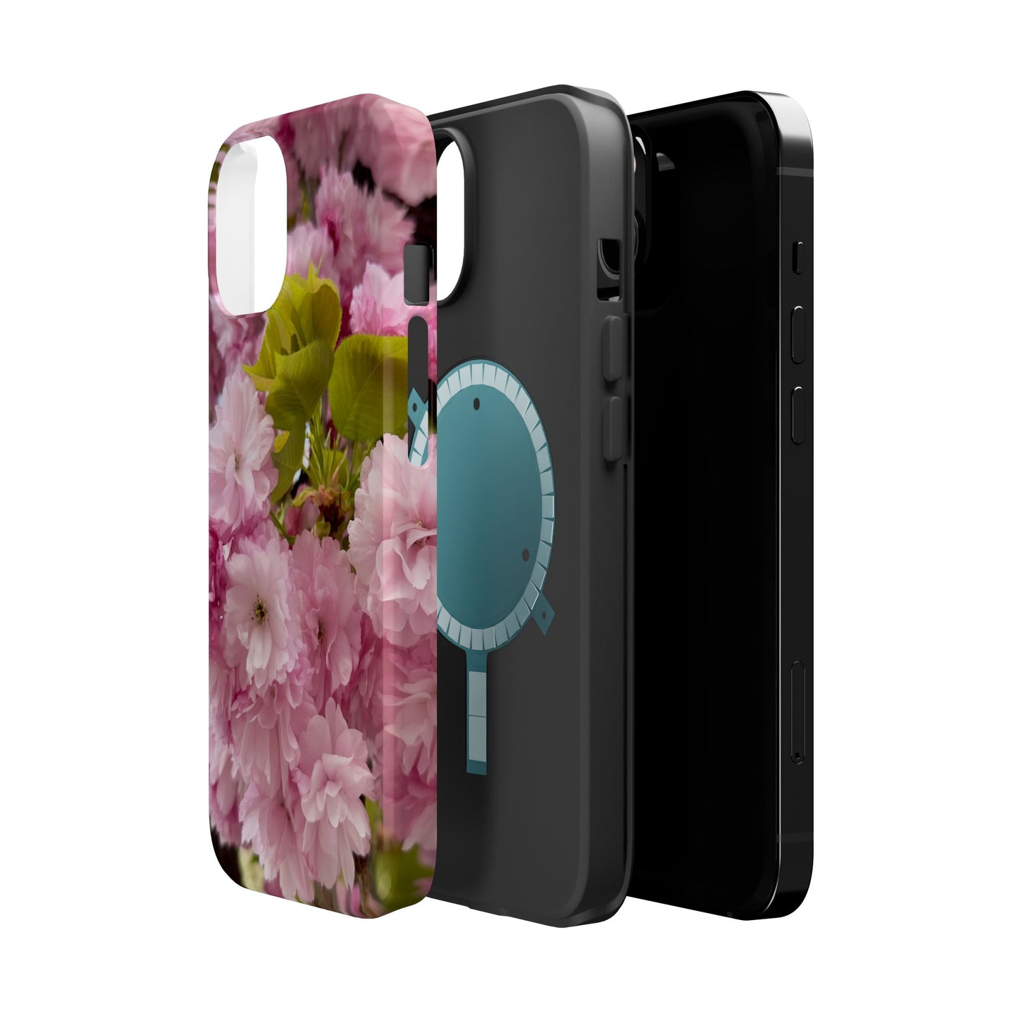 Cherry Blossoms Magnetic Floral Phone Cases, Impact-Resistant Phone Covers, Pink Cherry Blossom Cases, Unique Tech Accessories, Cute Gift for Her