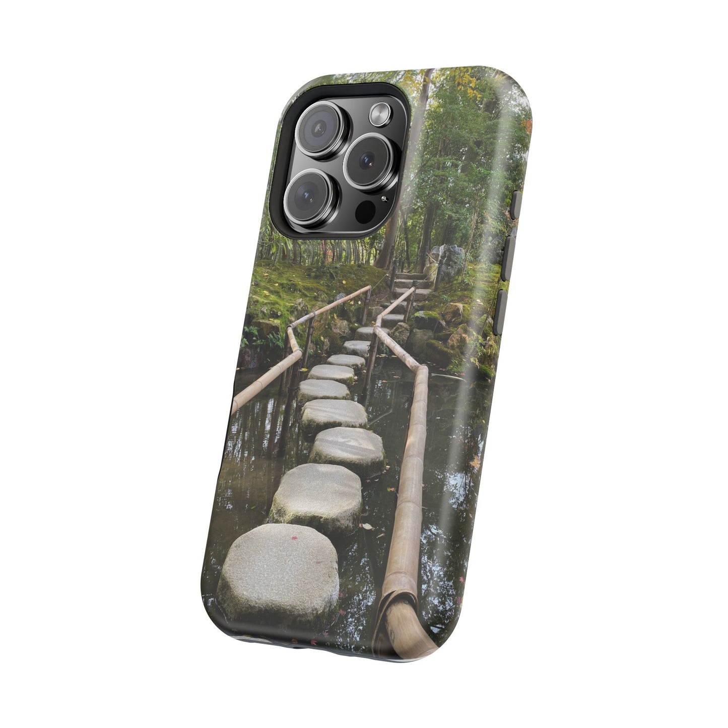Nanzen-Ji Kyoto Stone Stepping Stones Impact-Resistant Phone Cases with Nature Design, Eco-Friendly Gift, Travel Accessories, Hiking Gear, Unique Phone Cover