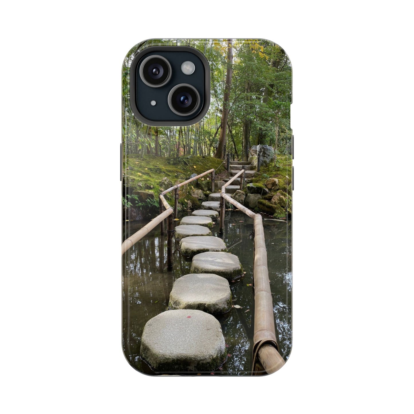 Nanzen-Ji Kyoto Stone Stepping Stones Impact-Resistant Phone Cases with Nature Design, Eco-Friendly Gift, Travel Accessories, Hiking Gear, Unique Phone Cover