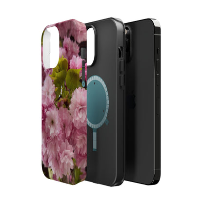 Cherry Blossoms Magnetic Floral Phone Cases, Impact-Resistant Phone Covers, Pink Cherry Blossom Cases, Unique Tech Accessories, Cute Gift for Her