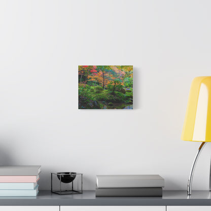 Nanzen-ji Zen Garden Autumn Canvas — Kyoto Maple & Moss Wall Art, Japan