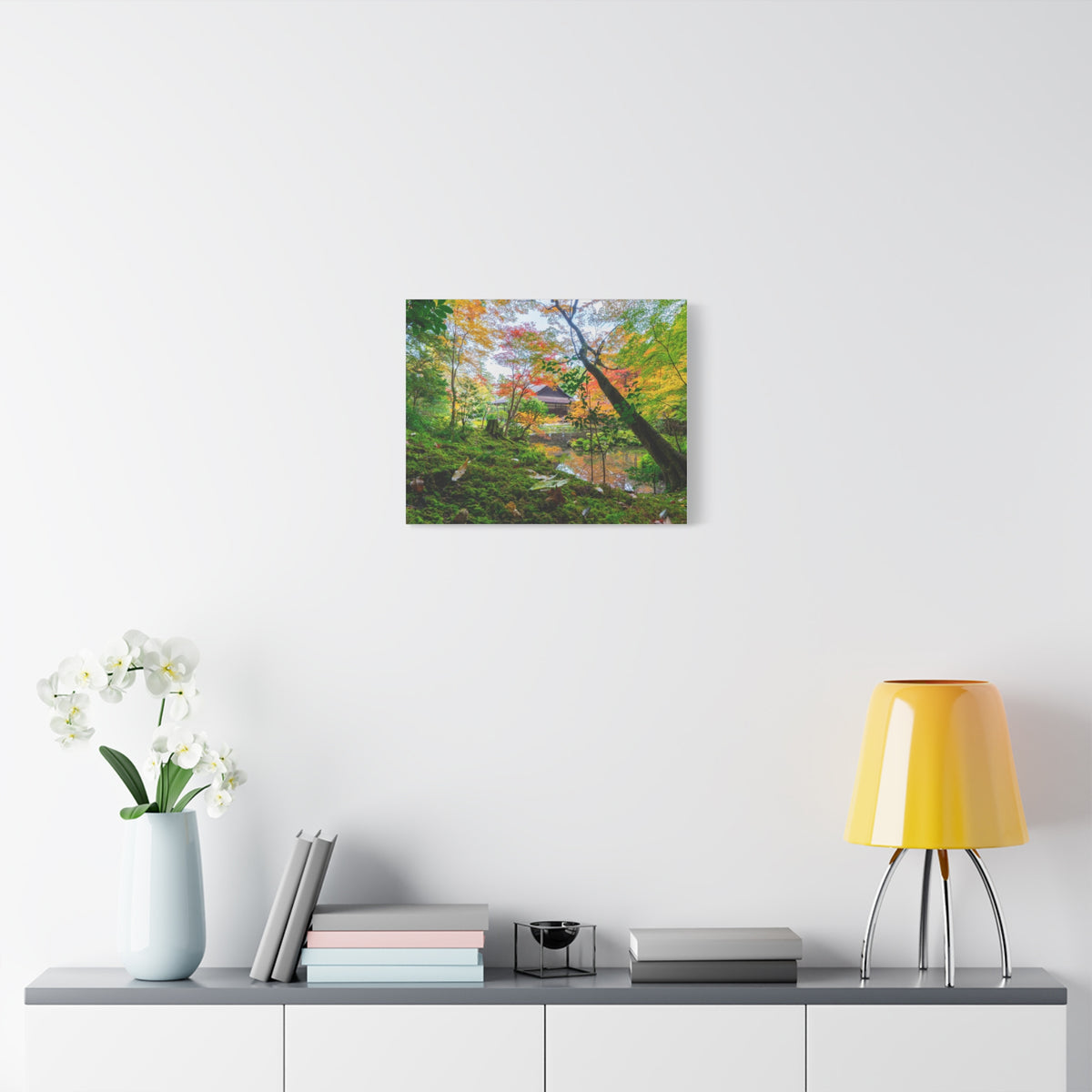 Nanzen-ji Moss Garden Autumn Canvas — Kyoto Maple Forest Zen Wall Art, Japan