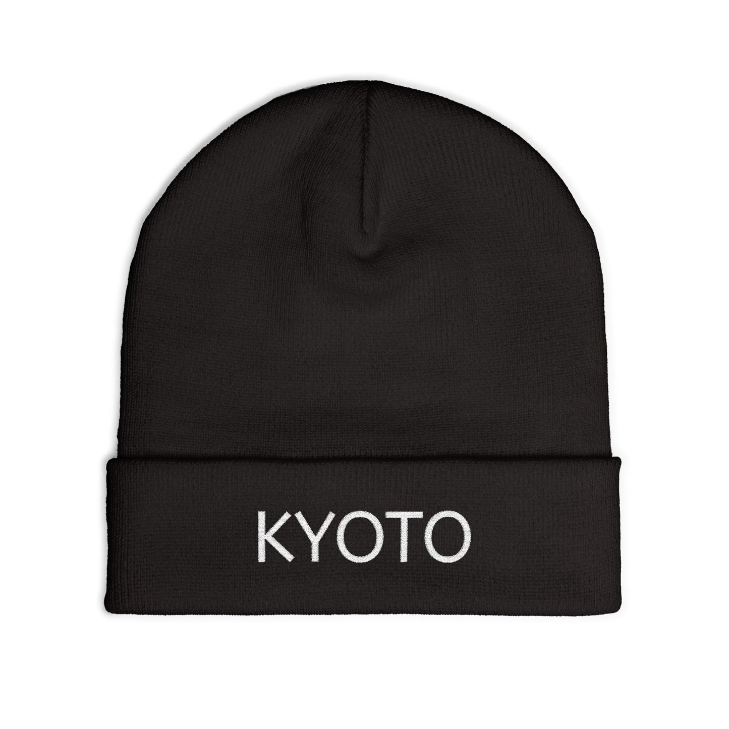 Stylish KYOTO Embroidered Knit Beanie | Winter Accessory | Perfect Gift for Adventurers | Fashionable Kyoto Cap | Cozy Cold Weather Hat