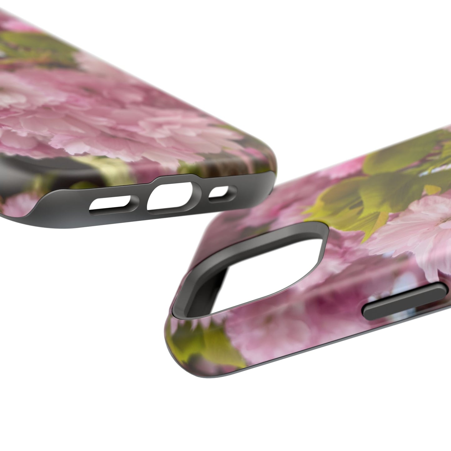 Cherry Blossoms Magnetic Floral Phone Cases, Impact-Resistant Phone Covers, Pink Cherry Blossom Cases, Unique Tech Accessories, Cute Gift for Her