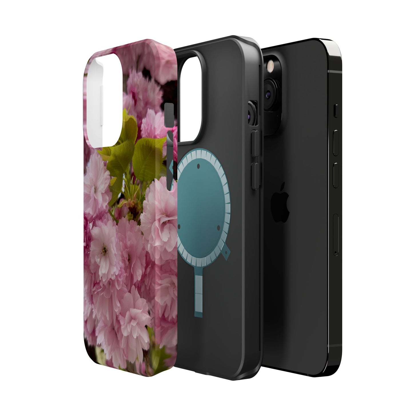 Cherry Blossoms Magnetic Floral Phone Cases, Impact-Resistant Phone Covers, Pink Cherry Blossom Cases, Unique Tech Accessories, Cute Gift for Her