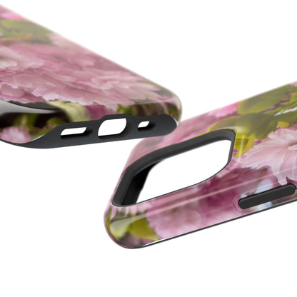 Cherry Blossoms Magnetic Floral Phone Cases, Impact-Resistant Phone Covers, Pink Cherry Blossom Cases, Unique Tech Accessories, Cute Gift for Her