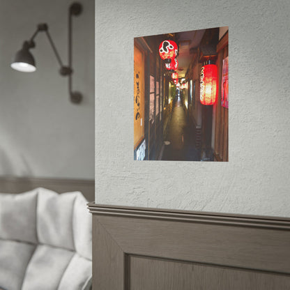 Dotonbori Osaka Lantern Alley Rolled Poster — Japanese Night Wall Art
