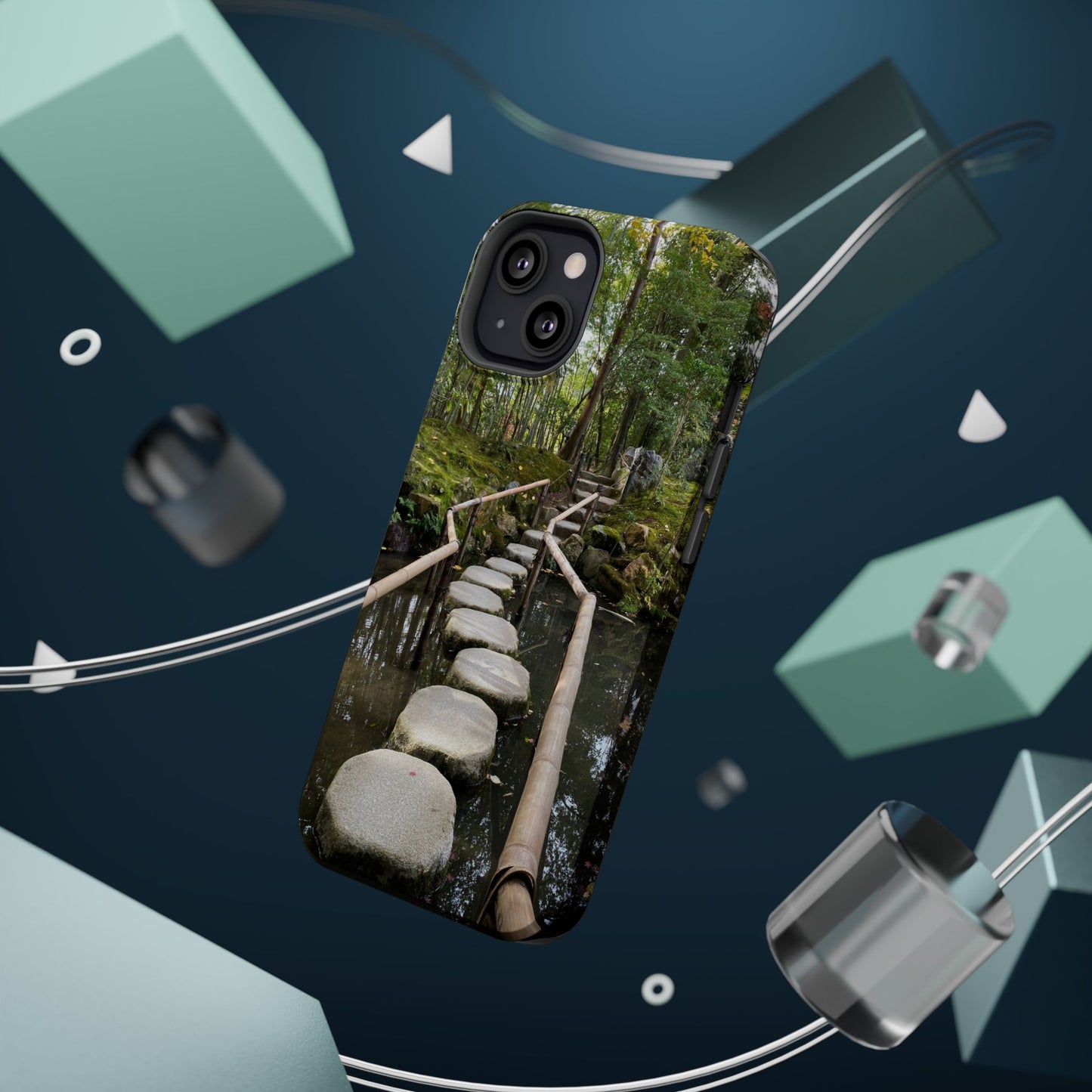 Nanzen-Ji Kyoto Stone Stepping Stones Impact-Resistant Phone Cases with Nature Design, Eco-Friendly Gift, Travel Accessories, Hiking Gear, Unique Phone Cover