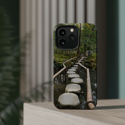 Nanzen-Ji Kyoto Stone Stepping Stones Impact-Resistant Phone Cases with Nature Design, Eco-Friendly Gift, Travel Accessories, Hiking Gear, Unique Phone Cover