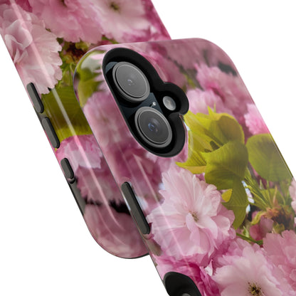 Cherry Blossoms Magnetic Floral Phone Cases, Impact-Resistant Phone Covers, Pink Cherry Blossom Cases, Unique Tech Accessories, Cute Gift for Her
