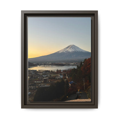 Mount Fuji at Sunset Framed Canvas Print — Japanese Landscape Wall Art