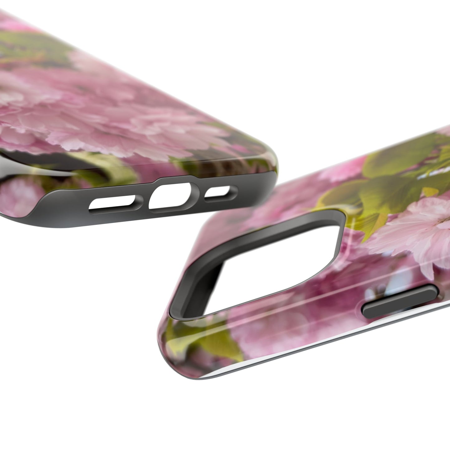 Cherry Blossoms Magnetic Floral Phone Cases, Impact-Resistant Phone Covers, Pink Cherry Blossom Cases, Unique Tech Accessories, Cute Gift for Her