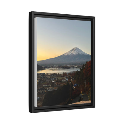 Mount Fuji at Sunset Framed Canvas Print — Japanese Landscape Wall Art