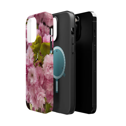 Cherry Blossoms Magnetic Floral Phone Cases, Impact-Resistant Phone Covers, Pink Cherry Blossom Cases, Unique Tech Accessories, Cute Gift for Her