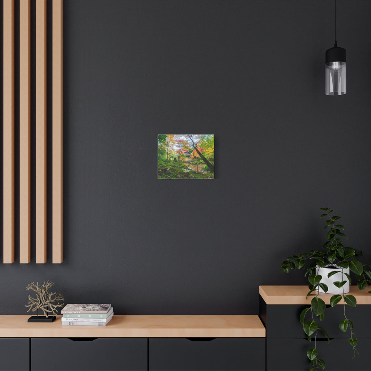 Nanzen-ji Moss Garden Autumn Canvas — Kyoto Maple Forest Zen Wall Art, Japan