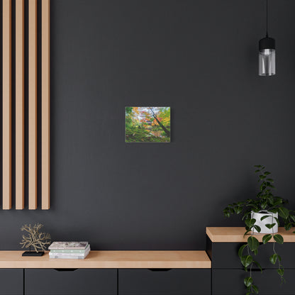 Nanzen-ji Moss Garden Autumn Canvas — Kyoto Maple Forest Zen Wall Art, Japan
