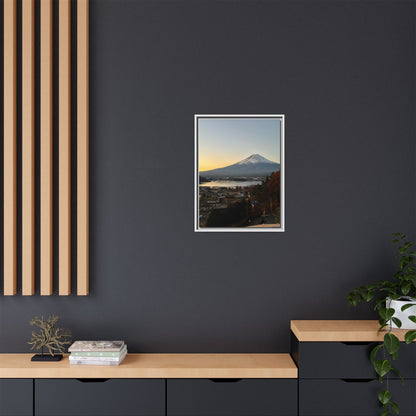 Mount Fuji at Sunset Framed Canvas Print — Japanese Landscape Wall Art