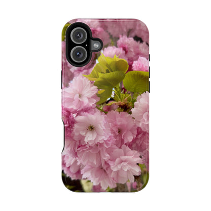 Cherry Blossoms Magnetic Floral Phone Cases, Impact-Resistant Phone Covers, Pink Cherry Blossom Cases, Unique Tech Accessories, Cute Gift for Her