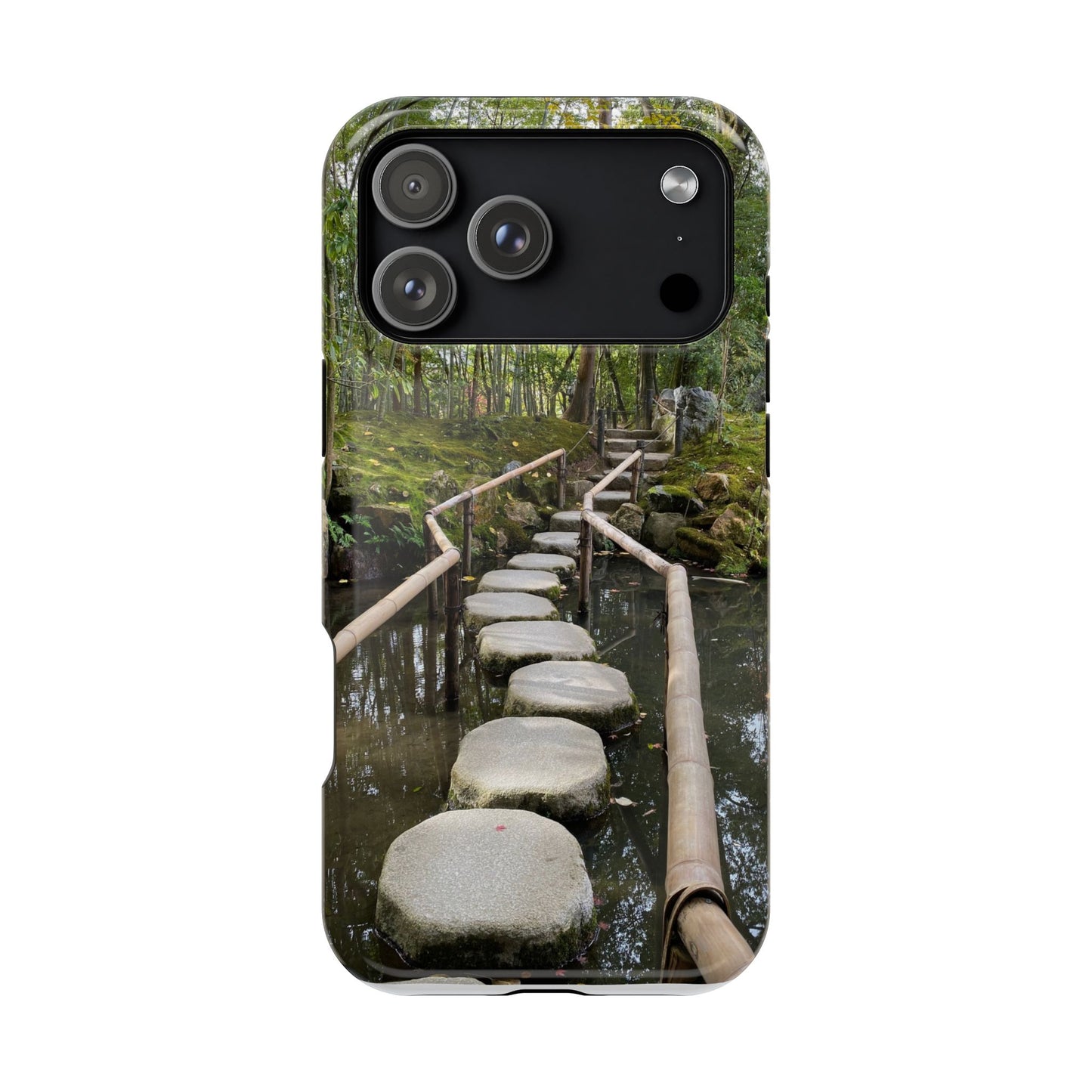 Nanzen-Ji Kyoto Stone Stepping Stones Impact-Resistant Phone Cases with Nature Design, Eco-Friendly Gift, Travel Accessories, Hiking Gear, Unique Phone Cover