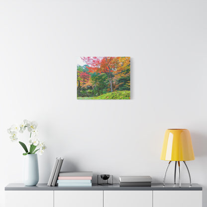 Nanzen-ji Garden Autumn Canvas — Kyoto Maple & Moss Zen Wall Art, Japan
