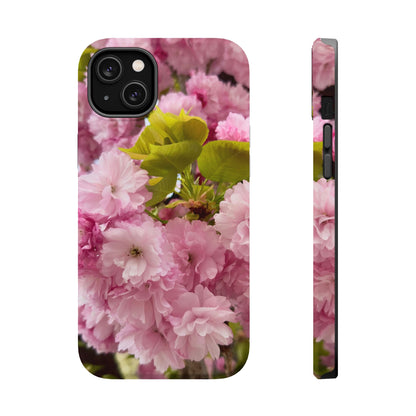 Cherry Blossoms Magnetic Floral Phone Cases, Impact-Resistant Phone Covers, Pink Cherry Blossom Cases, Unique Tech Accessories, Cute Gift for Her