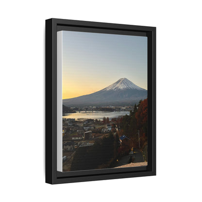 Mount Fuji at Sunset Framed Canvas Print — Japanese Landscape Wall Art