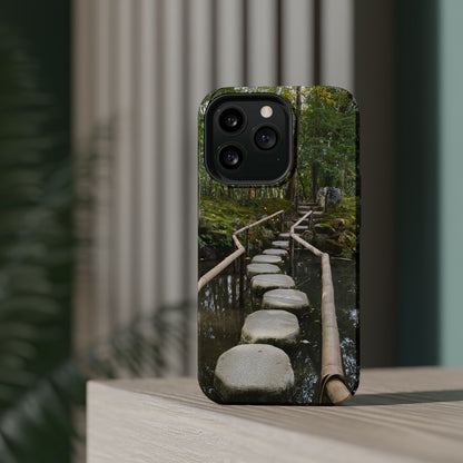 Nanzen-Ji Kyoto Stone Stepping Stones Impact-Resistant Phone Cases with Nature Design, Eco-Friendly Gift, Travel Accessories, Hiking Gear, Unique Phone Cover