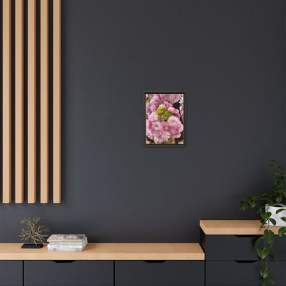 Pink Cherry Blossoms Framed Canvas Print — Japanese Spring Floral Wall Art