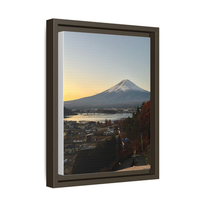 Mount Fuji at Sunset Framed Canvas Print — Japanese Landscape Wall Art