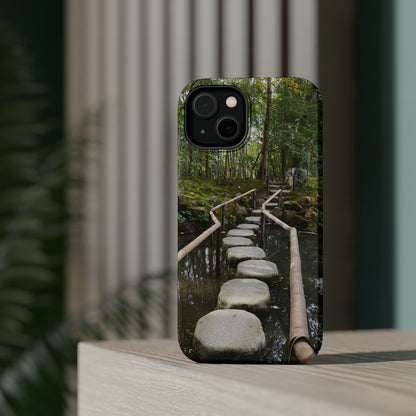 Nanzen-Ji Kyoto Stone Stepping Stones Impact-Resistant Phone Cases with Nature Design, Eco-Friendly Gift, Travel Accessories, Hiking Gear, Unique Phone Cover