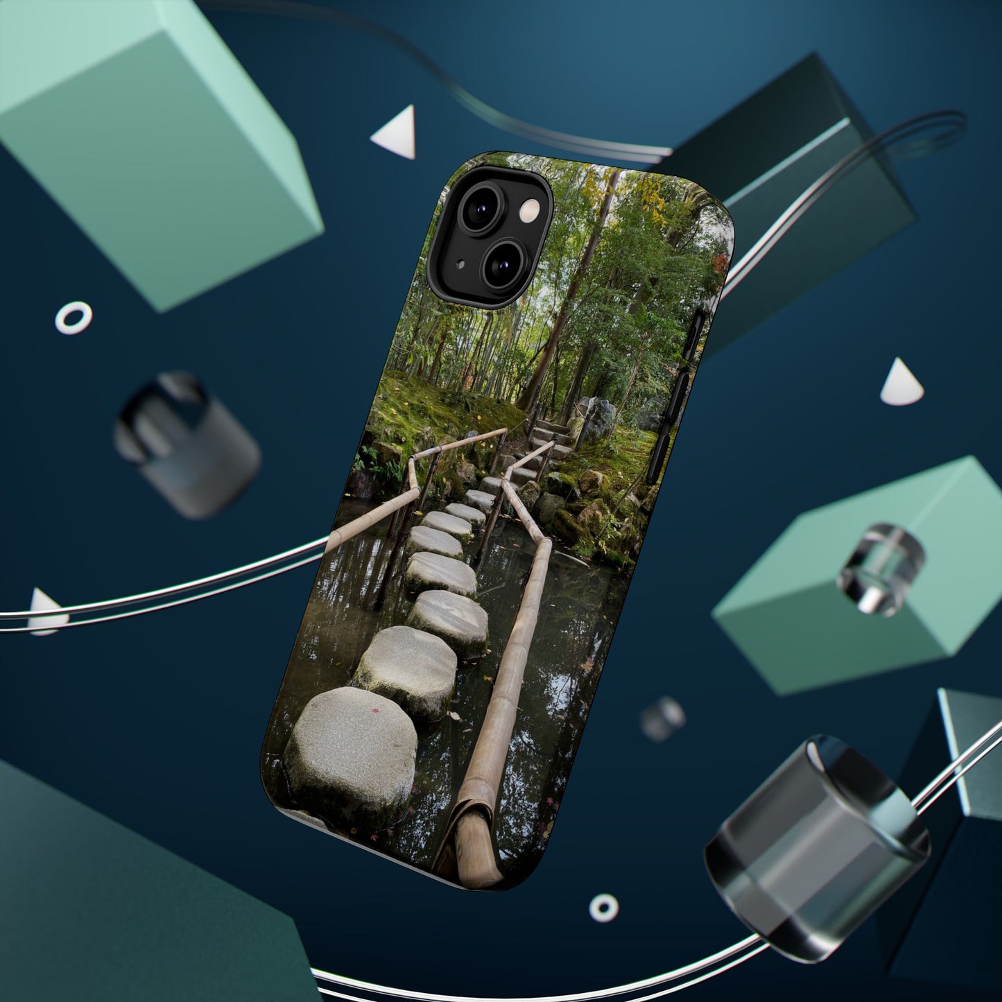 Nanzen-Ji Kyoto Stone Stepping Stones Impact-Resistant Phone Cases with Nature Design, Eco-Friendly Gift, Travel Accessories, Hiking Gear, Unique Phone Cover
