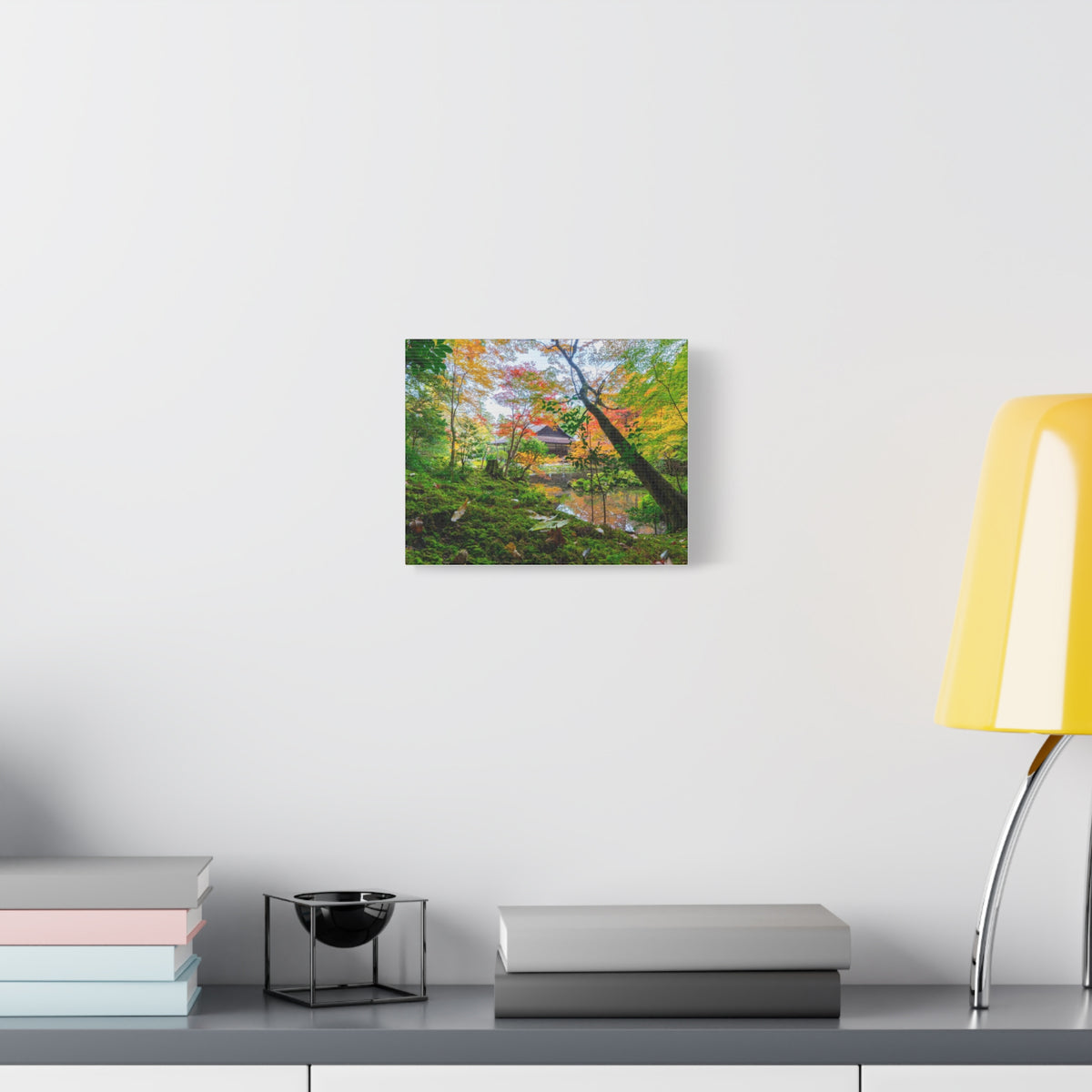 Nanzen-ji Moss Garden Autumn Canvas — Kyoto Maple Forest Zen Wall Art, Japan