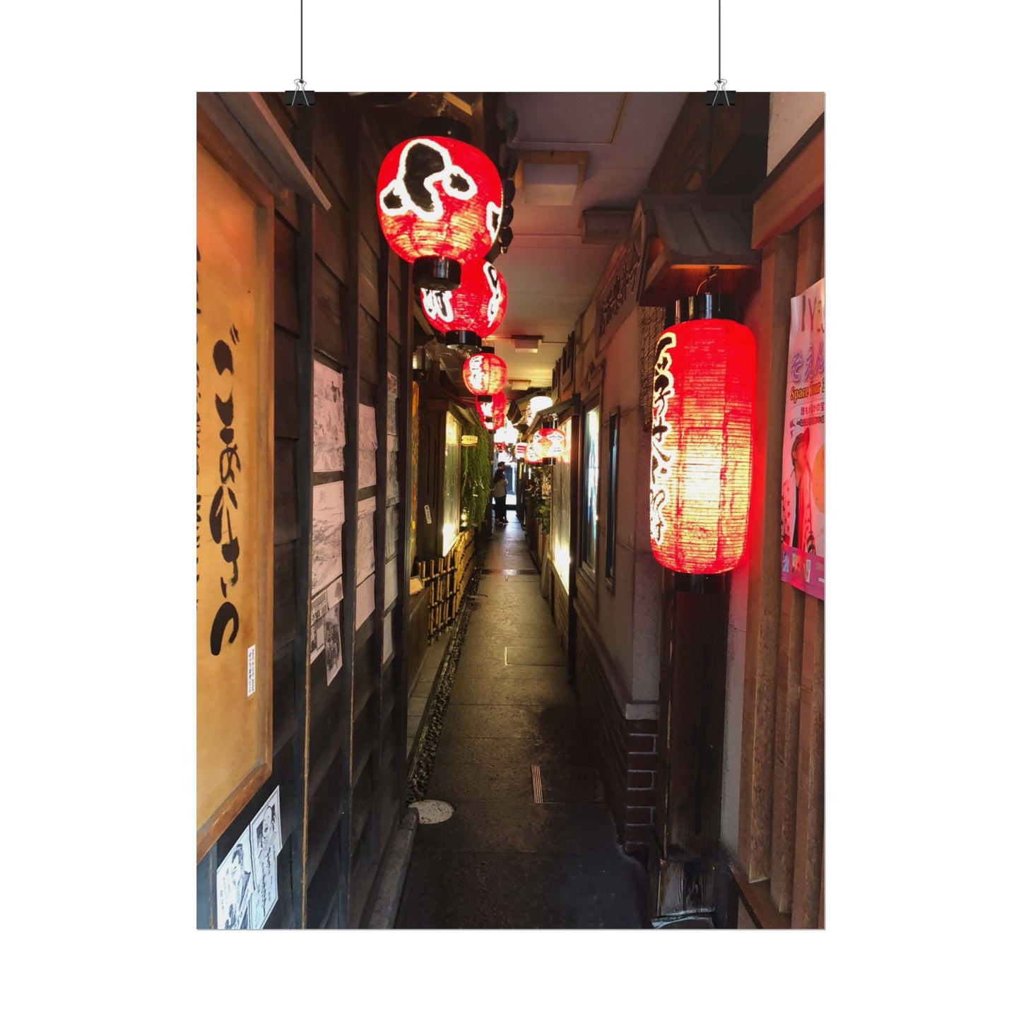 Dotonbori Osaka Lantern Alley Rolled Poster — Japanese Night Wall Art