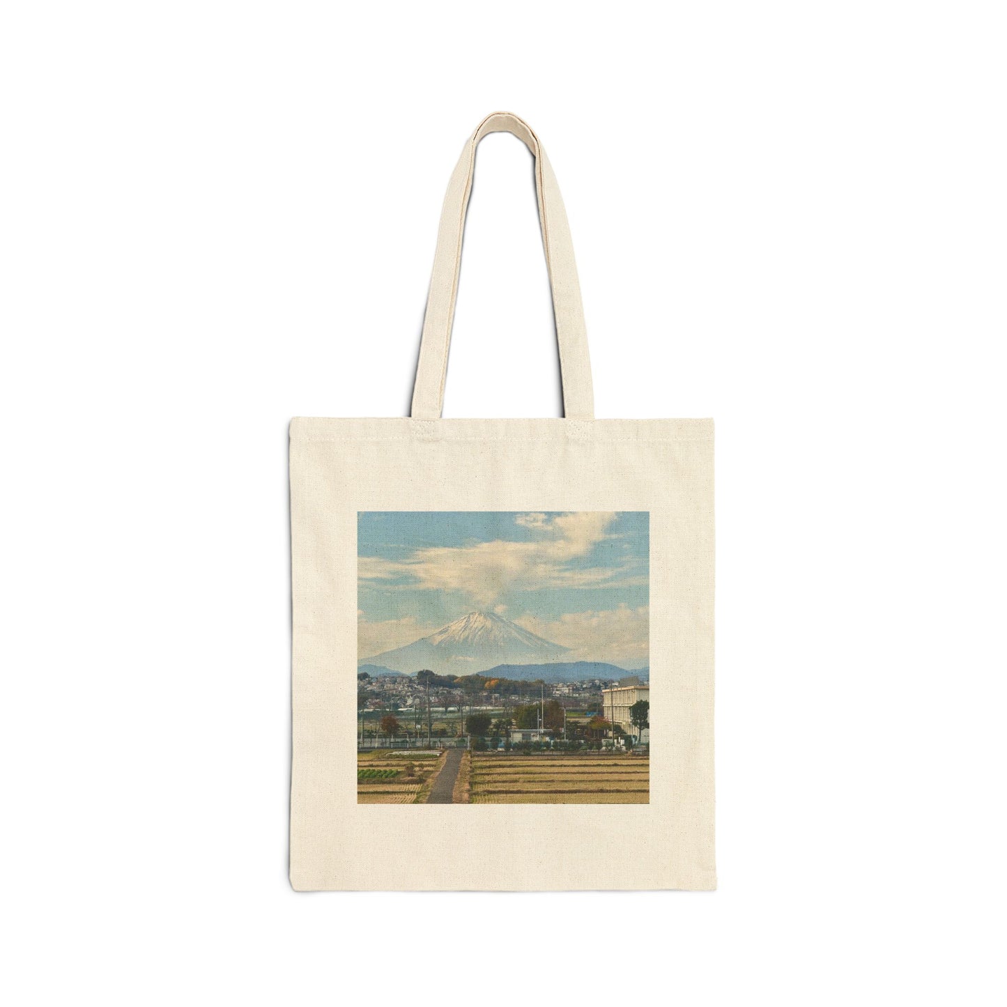 Mount Fuji Canvas Tote Bag — Japanese Mountain Travel Bag