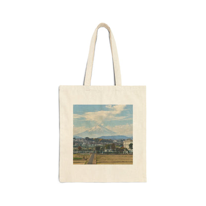 Mount Fuji Canvas Tote Bag — Japanese Mountain Travel Bag