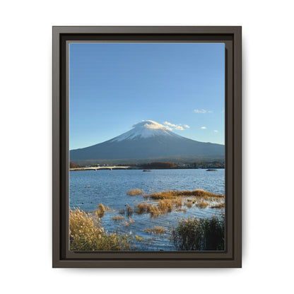 Mount Fuji Lake Framed Canvas Print — Japanese Landscape Wall Art
