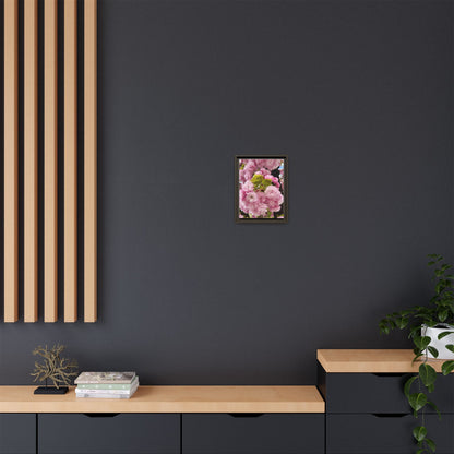 Pink Cherry Blossoms Framed Canvas Print — Japanese Spring Floral Wall Art