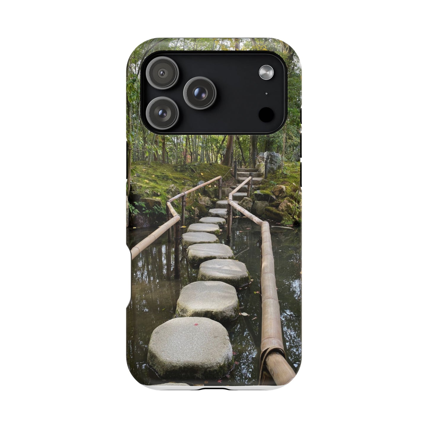 Nanzen-Ji Kyoto Stone Stepping Stones Impact-Resistant Phone Cases with Nature Design, Eco-Friendly Gift, Travel Accessories, Hiking Gear, Unique Phone Cover